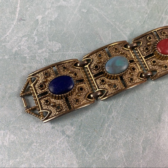 Vintage Sarah Coventry chunky paneled bracelet - Picture 4 of 7